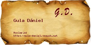 Gula Dániel névjegykártya